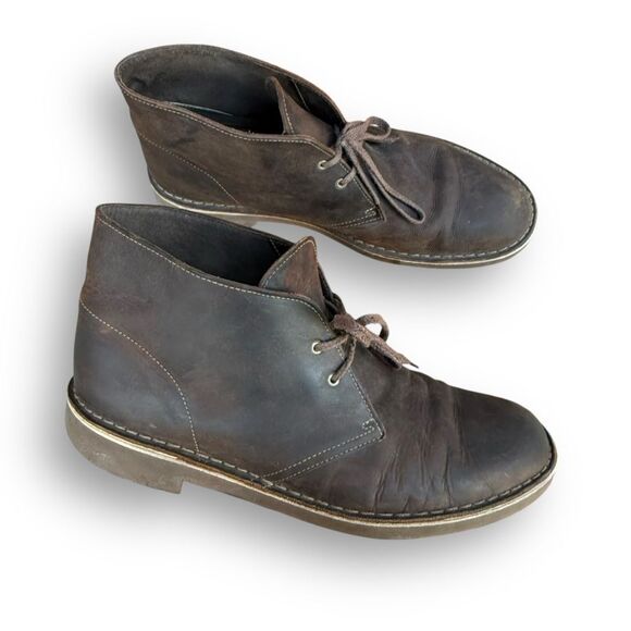 Clarks Bushacre Leather Lace Up Casual Chukka Boots Mens Size 12 Brown 15522 - Picture 14 of 14